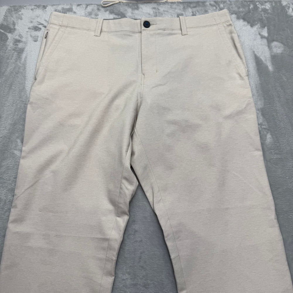 Tommy Bahama Pants Mens 35x32 Beige On Par Flat Front Chino Golf Casual Trouser - Picture 8 of 12